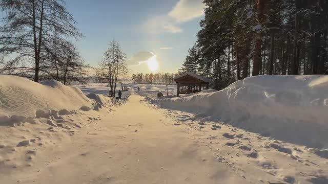 Катание С Горки. Золотой Пляж Тургояк