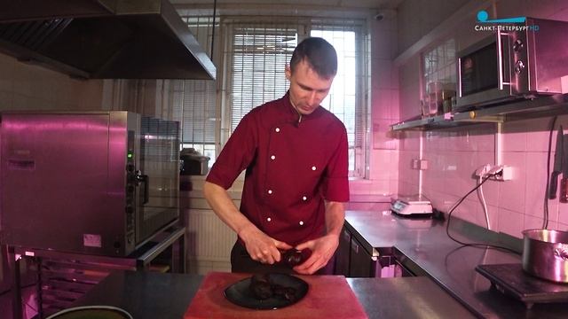 Полезный завтрак. Карпаччо из свёклы с рукколой и зелёным маслом