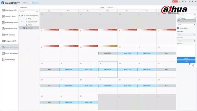 Episode: 9 - SmartPSS Lite | ACS -[Attendance application]-Leave&On business