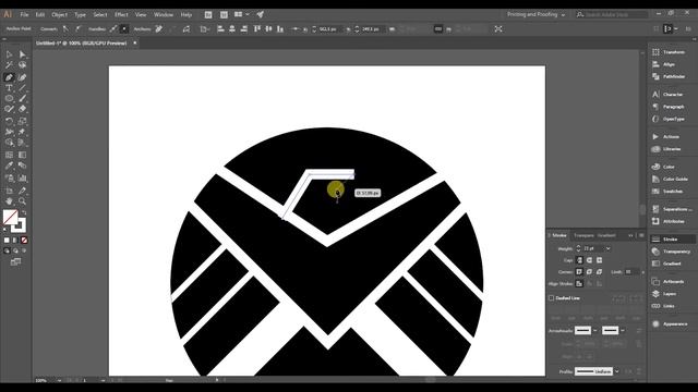 How to design SHIELD logo from Avengers movie vector using Adobe Illustrator | Bassito