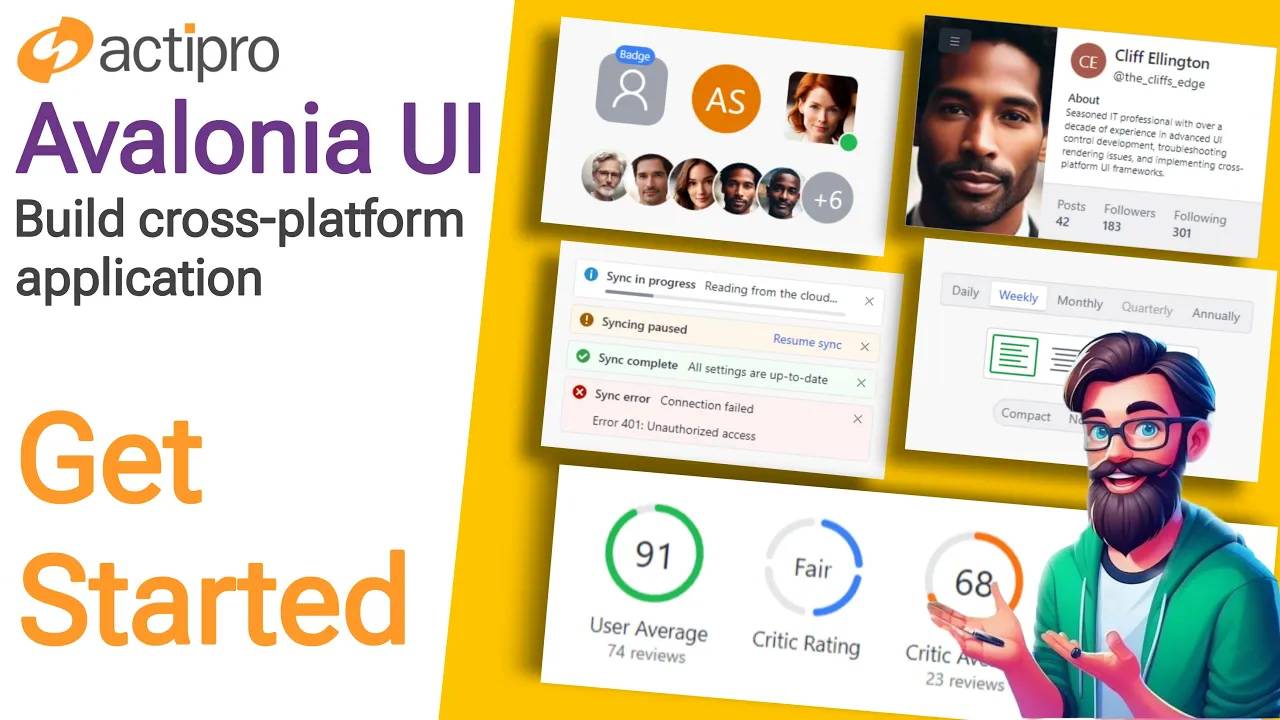Avalonia Tutorial： Get Started with ActiPro Avalonia Controls ｜ Visual studio ｜ Cross Platform [Ot7s