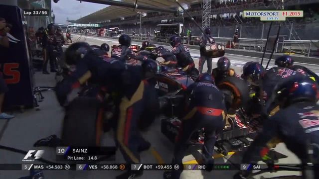 C.Sainz pit stop F1 2015