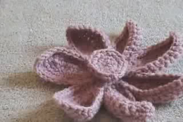 Crochet Lotus Bloom Flower Как вязать цветы крючком