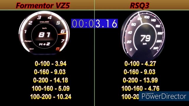 CUPRA FORMENTOR VZ5 390HP VS AUDI RSQ3 400HP  ACCELERATION 0-200KM/H