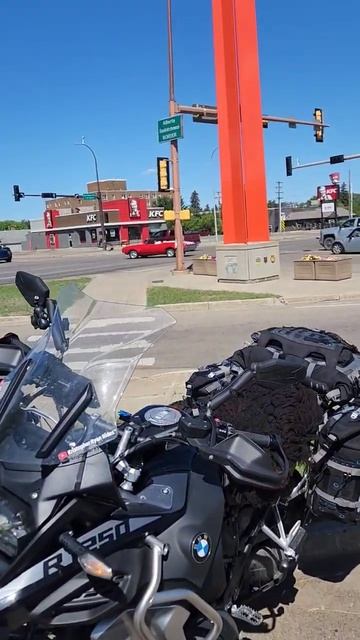 Alberta | Saskatchewan Border. #bikelife #ytshorts #motorcycle #viral #bmw #shorts #adventure #r125