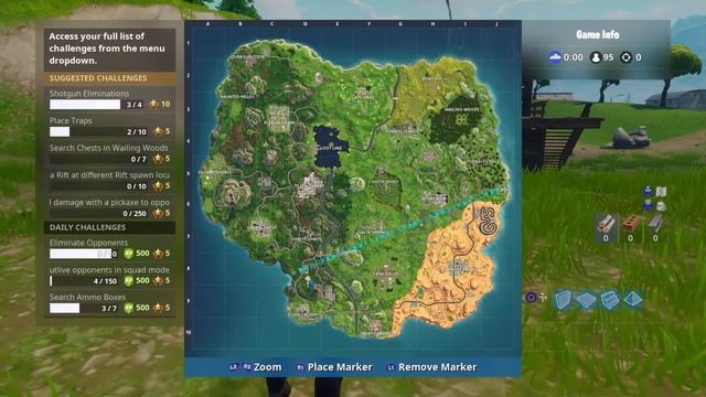 Fortnite WEEK 8 CHALLENGE Search Between 3 Oversized Seats