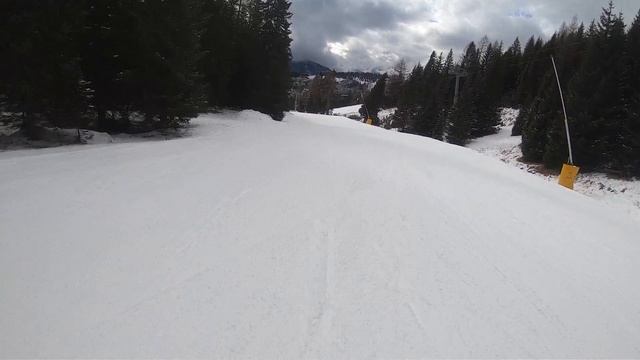 Carezza snow park. Val Di Fassa Italy. GoPro 7 Black without stabilization