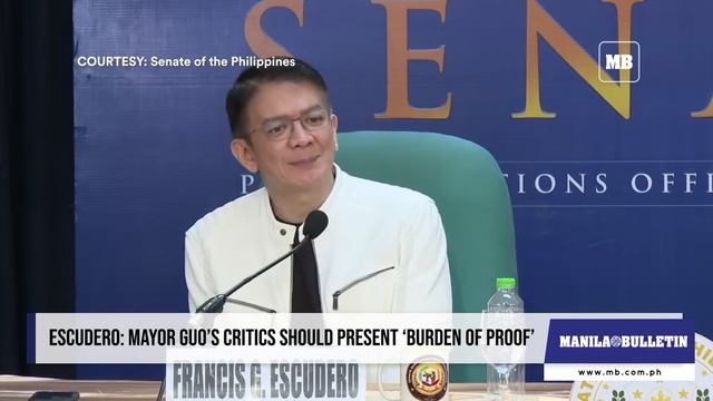 Escudero: Mayor Guo’s critics should present ‘burden of proof’