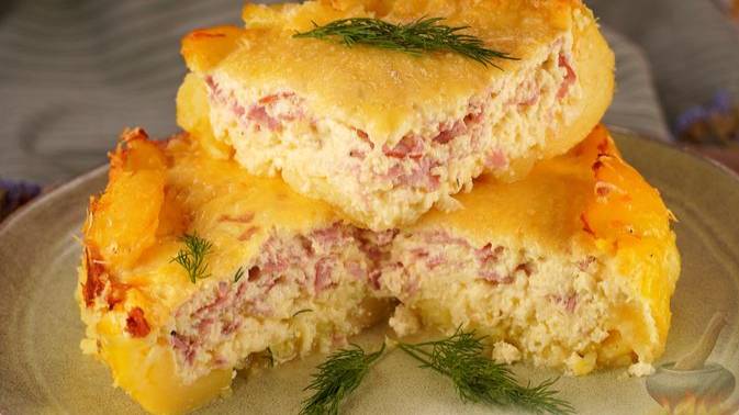 По-домашнему вкусно. КАРТОФЕЛЬНО-СЫРНЫЙ ПИРОГ