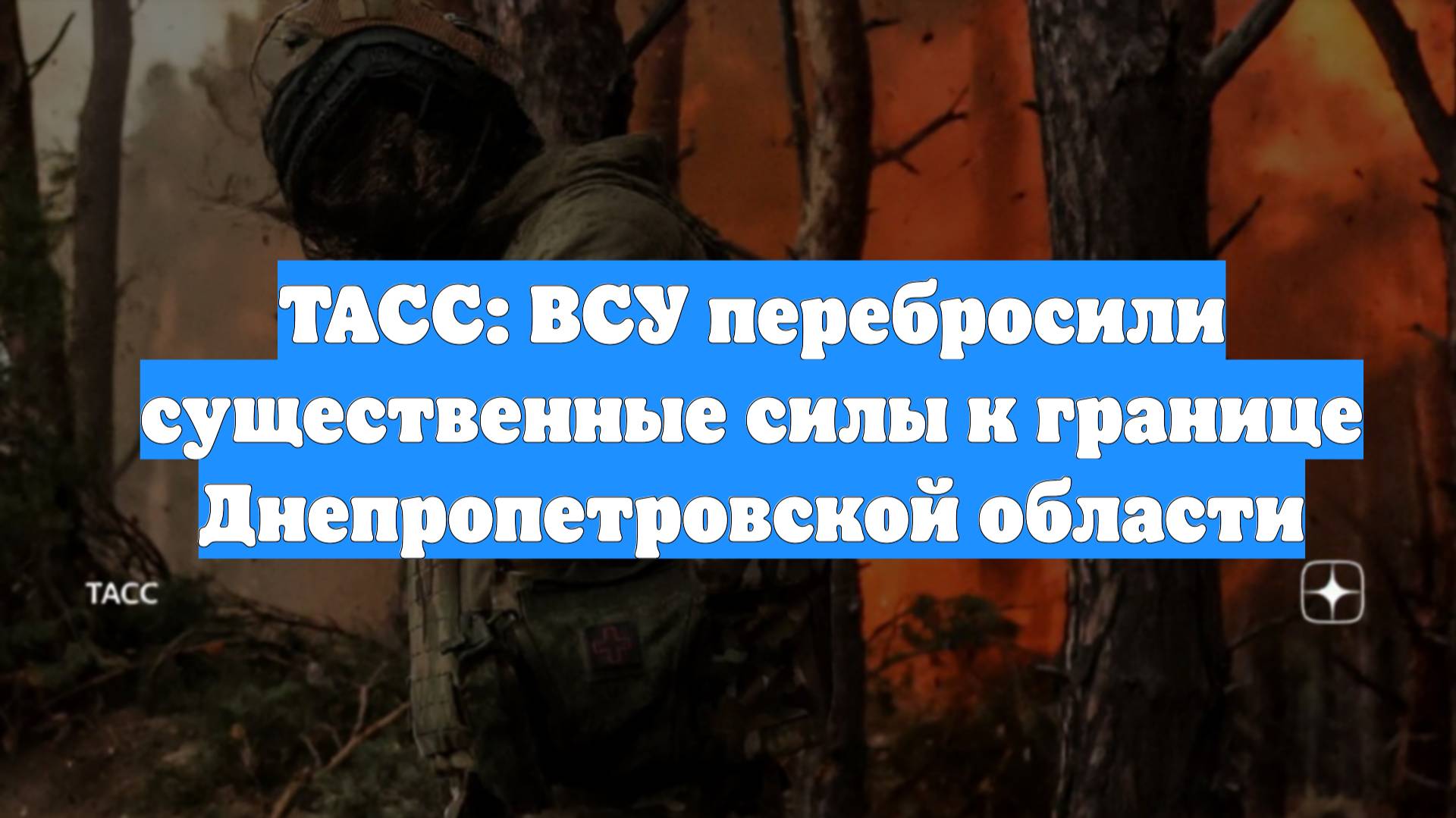 ТАСС: ВСУ перебросили существенные силы к границе Днепропетровской области