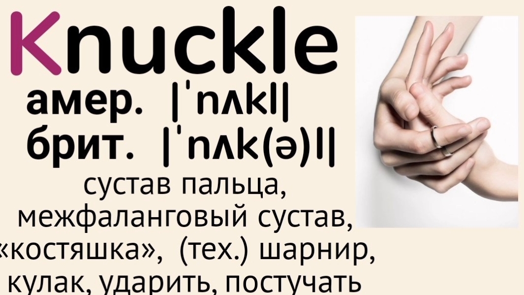 Слова с непроизносимыми буквами/тренажер👉knuckle