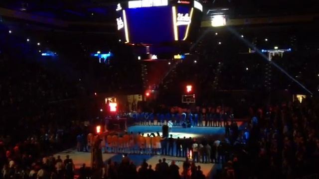 Flea performs the National Anthem at UCLA