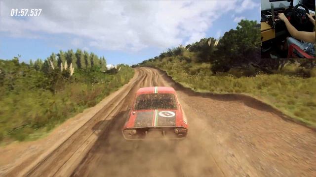 Lancia Fulvia HF - Te Awanga Sprint Reverse NEW ZEALAND - Dirt Rally 2.0 - logitech g29 gameplay