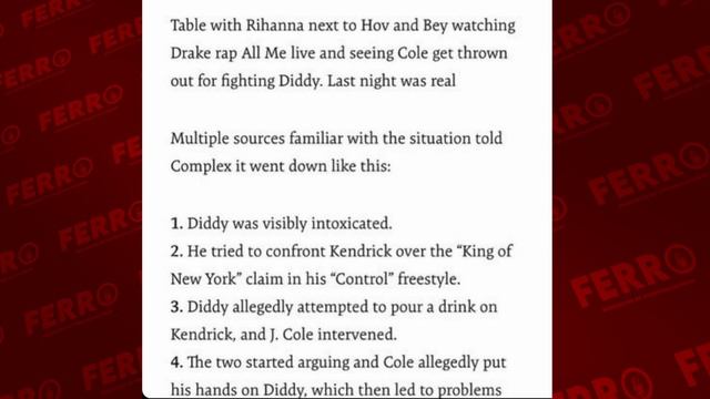 J.Cole & Diddy Troll Fight Each Other In LOVE Link After Cole Allegedly Fought Diddy Over Kendrick