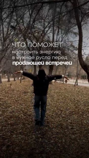 Что поможет настроить энергию в нужное русло перед продающей встречей, читайте в описании