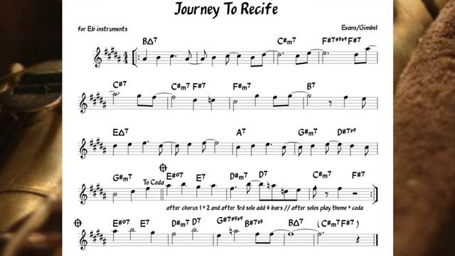 Journey To Recife Evans Backing track score for Eb alto instruments_270p_360p