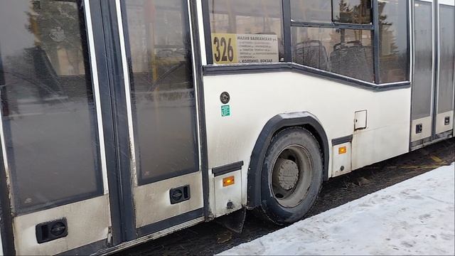 22 января 2025 г. Автобус 326 маршрут МАЗ-103 8363 Колпино Привокзальная Площадь