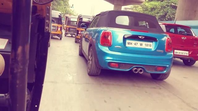 Mini Cooper S Convertible In Traffic, Mumbai