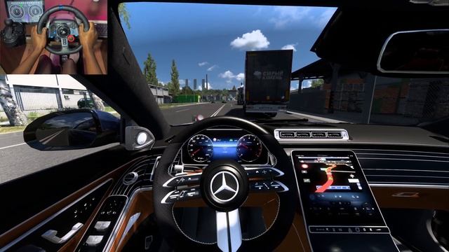 2022 Mercedes-Benz S500 L W223 - Euro Truck Simulator 2 | ETS2 1.50 | Logitech G29 Gameplay