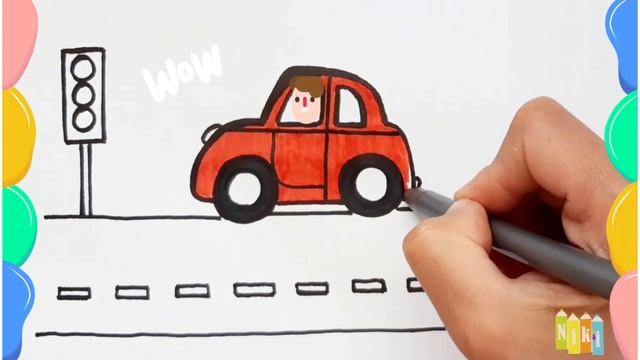 Вчимося малювати легковий Автомобіль крок за кроком / Learn to draw a Сar step by step
