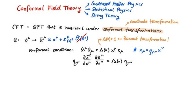 Conformal Field Theory (CFT) | Infinitesimal Conformal Transformations