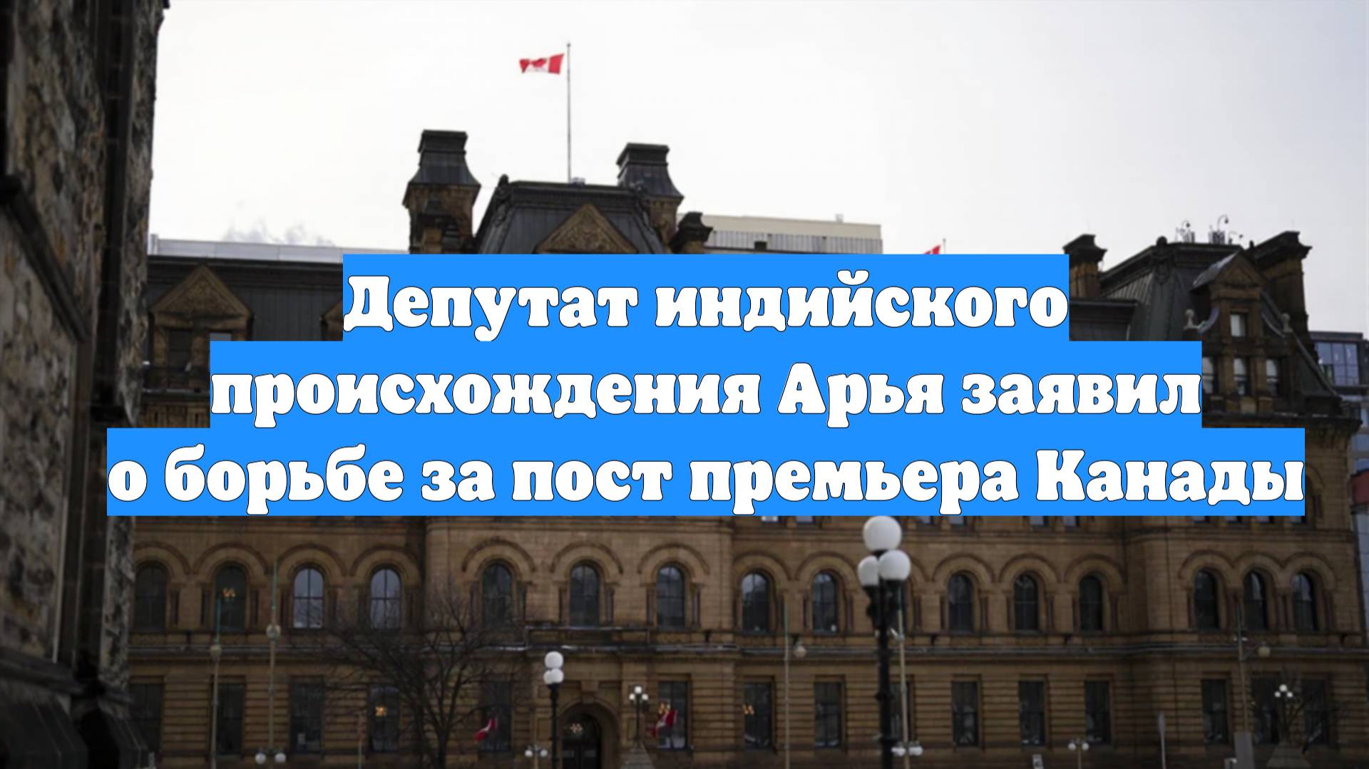Депутат индийского происхождения Арья заявил о борьбе за пост премьера Канады
