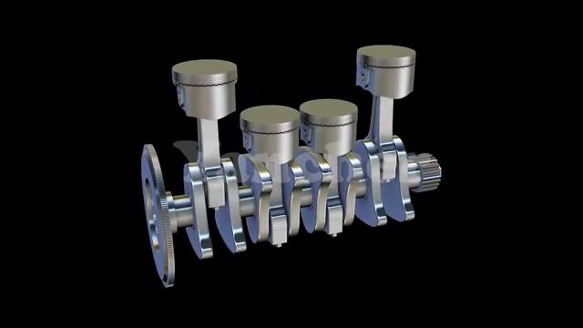 Piston engine - 3D model made at Cinema 4D