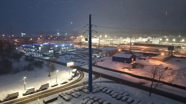 Погода Москва сильный снег с дождем | Таймлапс 4 часа за 2 минуты