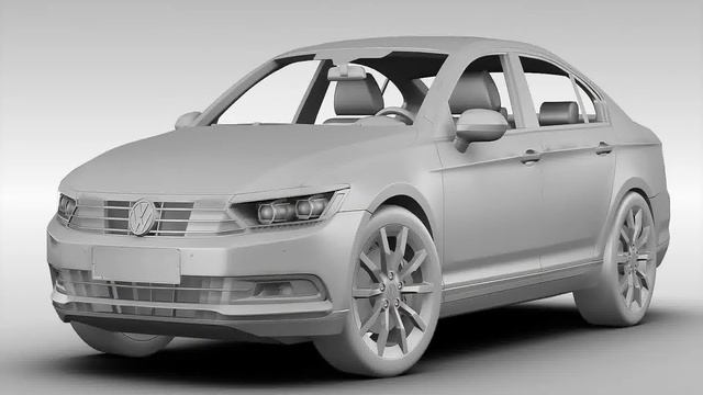 3D Model of Volkswagen Passat 2015 Review