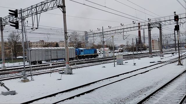22 января 2025 г. Тепловоз ТГМ4Б-0188 с Маневровым вагоном Тосно