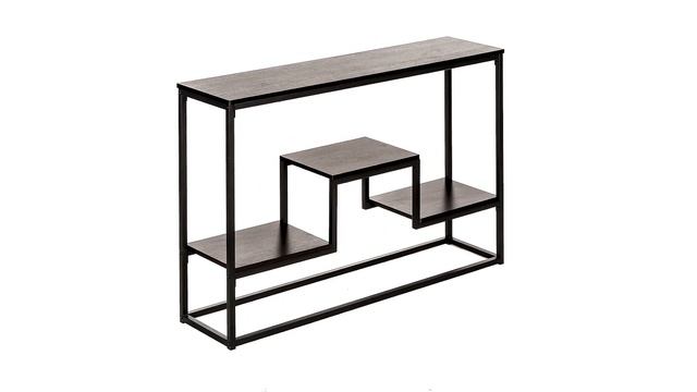 3582 Espresso And Black Console Table from Monarch