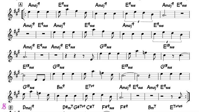 Joy (Gerry Niewood) Backing track + score for Eb alto instruments