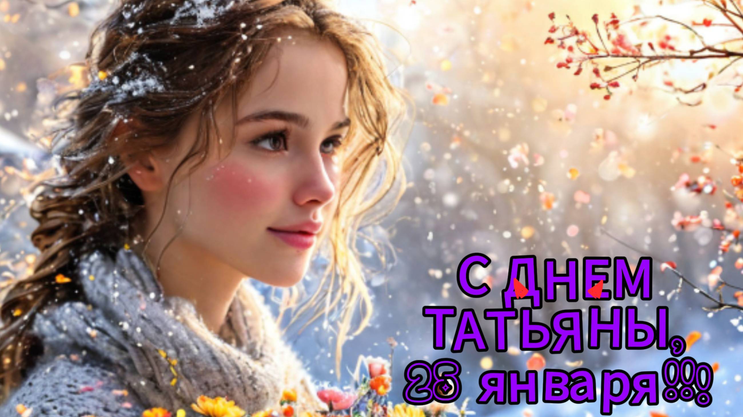 25 января - Татьянин день. / Красивое поздравление для Татьян и Танечек.