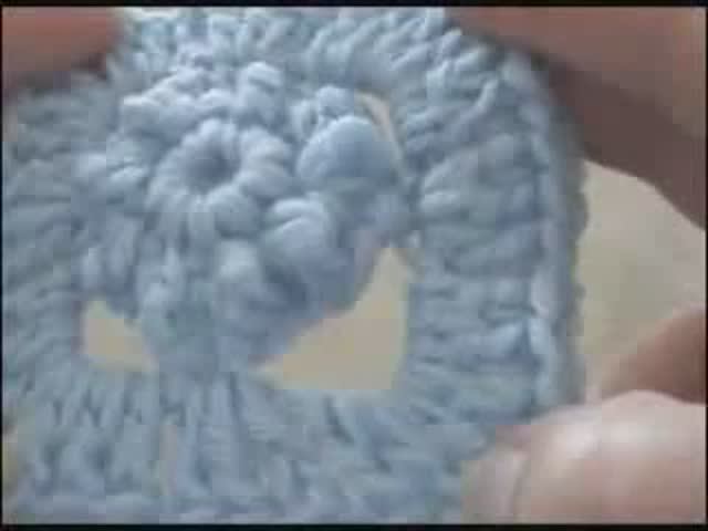 Crochet Seed Stitch Flower Granny Square - Part 2[1]