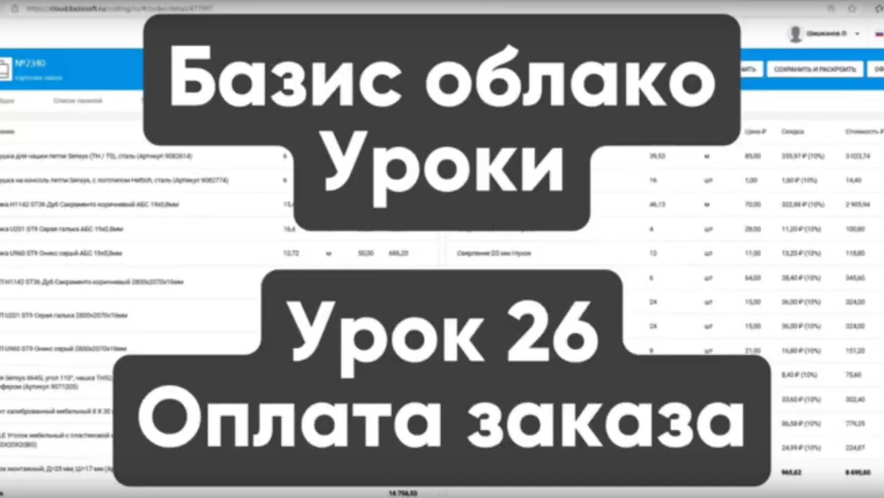 Базис облако №26. Оформление и оплата заказа