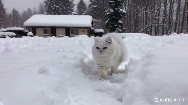 Снег кружится (Котоклип). Поют ВИА "Пламя"