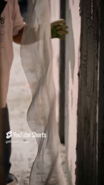 Нанесение базового армированного штукатурного слоя поверх плит ПЕНОПЛЭКС