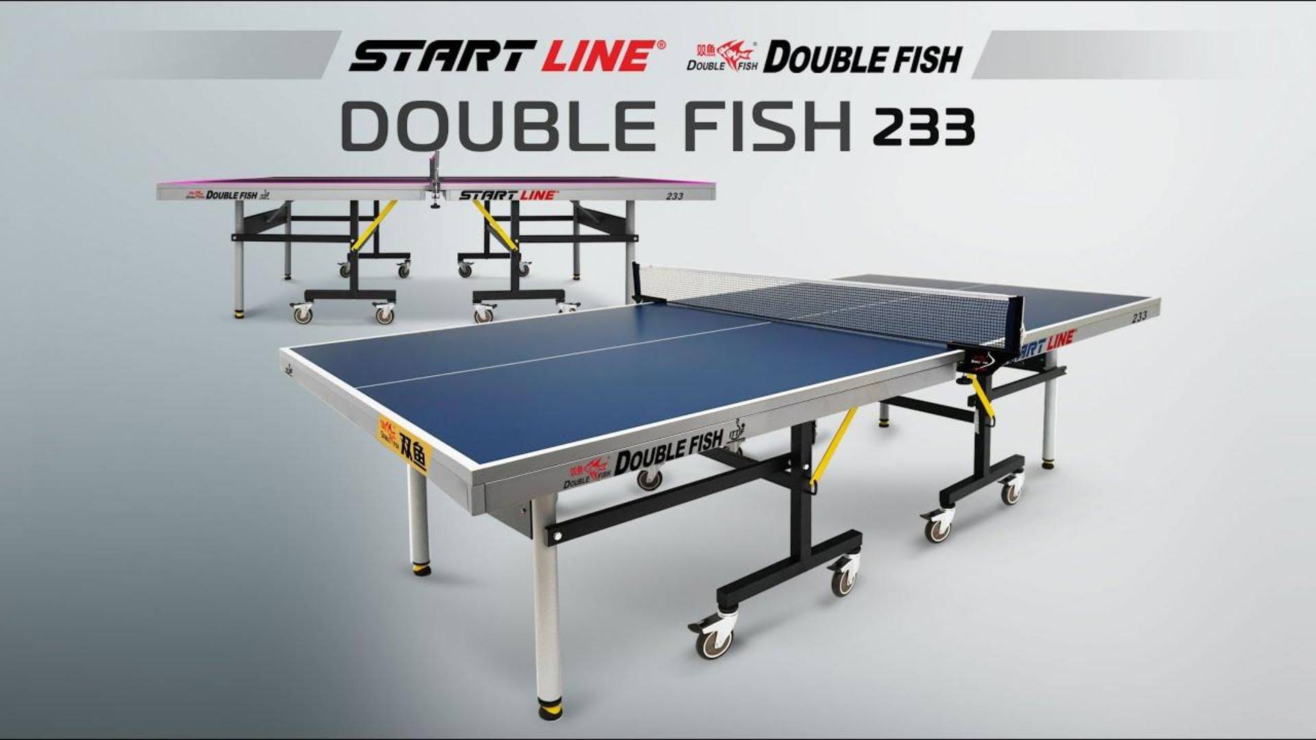 Теннисный стол Double Fish 233 синий — стол мирового уровня, эксклюзив от Start Line!