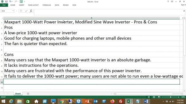 Maxpart 1000 watt Modified Sine Wave Power Inverter   Pros & Cons