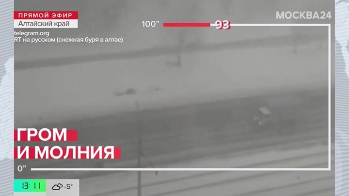 Новости регионов: снежная буря с громом и молниями накрыла Алтай