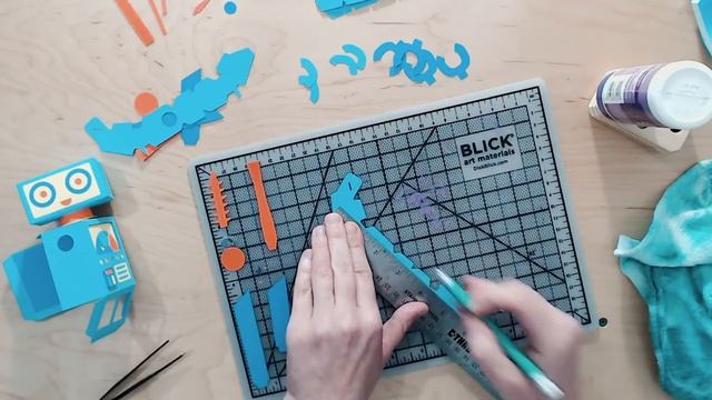 Movable Robot Paper Craft Instructions