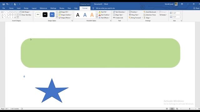 inserting shapes and Smart Art in Microsoft Word