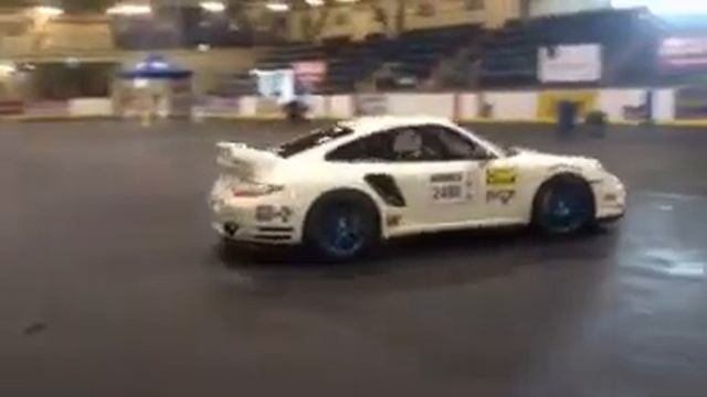 Porsche 997 Turbo Indoor Hockey Donut Targa NL