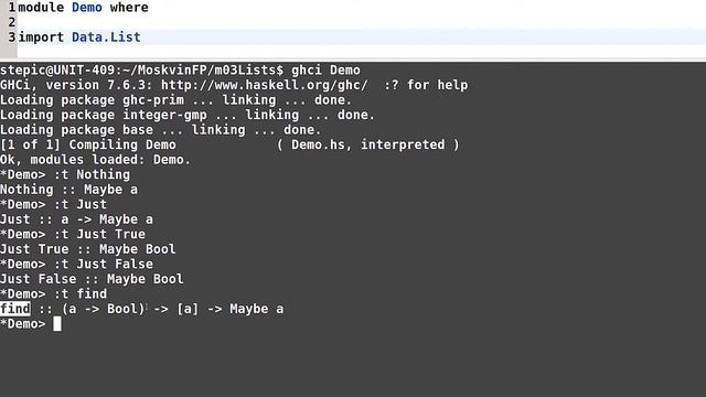 Haskell для начинающих - #83 урок. Тип данных Maybe