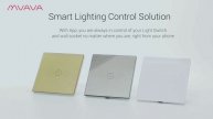 Smart WiFi Touch Switch Sensor Light Switches Alexa/Tuya Compatible Glass Panel Wall Switch