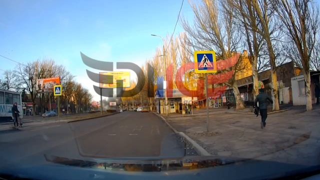 Момент прилёта в центре Горловки