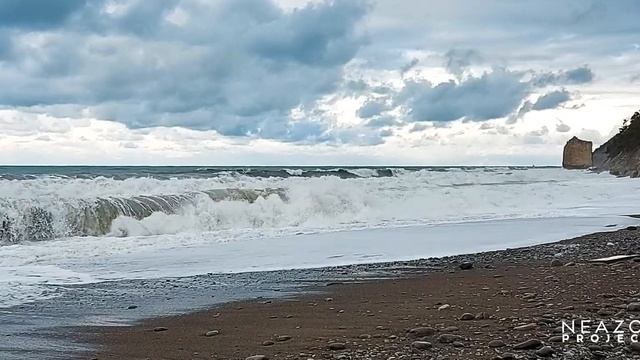 Неспокойное ноябрьское море. Прасковеевка.