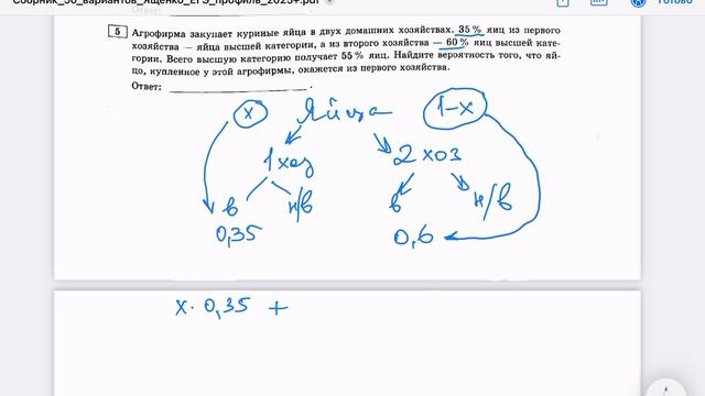 Разбор зад.5 из ЕГЭ профиль сборника Ященко 50 (2025)