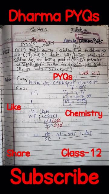 #class12 #pyqs #chemistry #education #numerical #osmoticpressure #ncert  #colligativeproperties