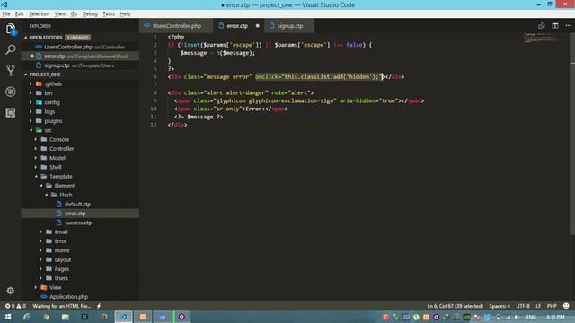 #17 CakePHP 3.x - Flash Messages Customization